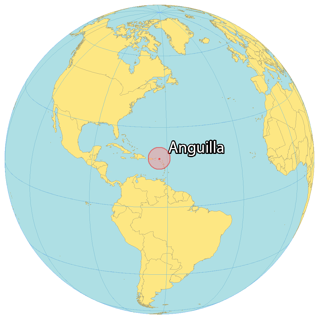 Bản đồ vị trí của Anguilla. Nguồn: gisgeography.com