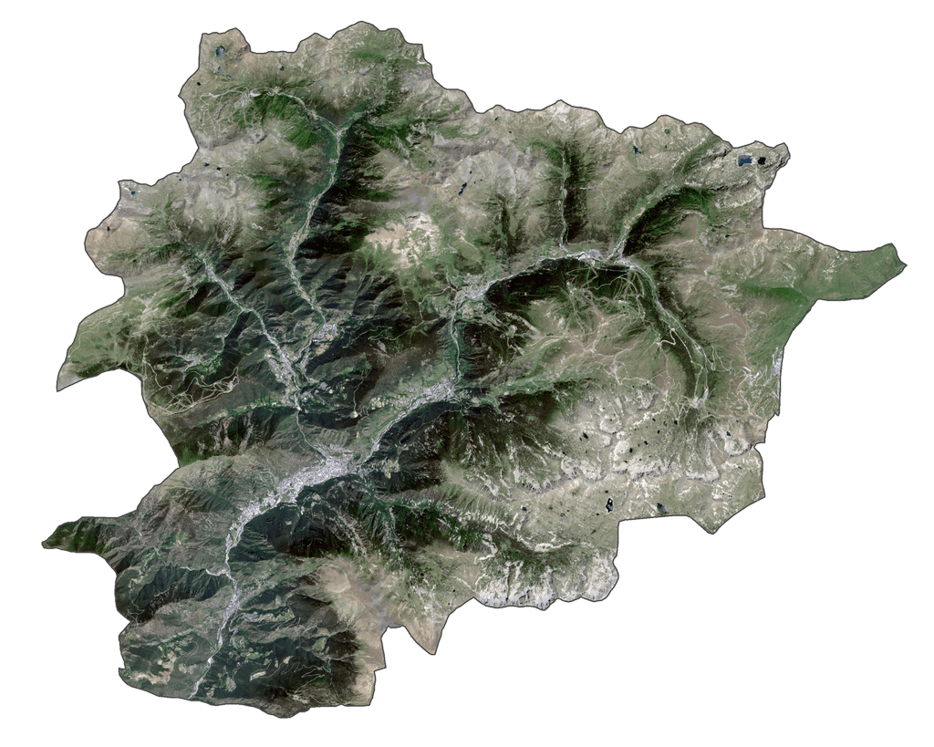 Bản đồ vệ tinh Andorra