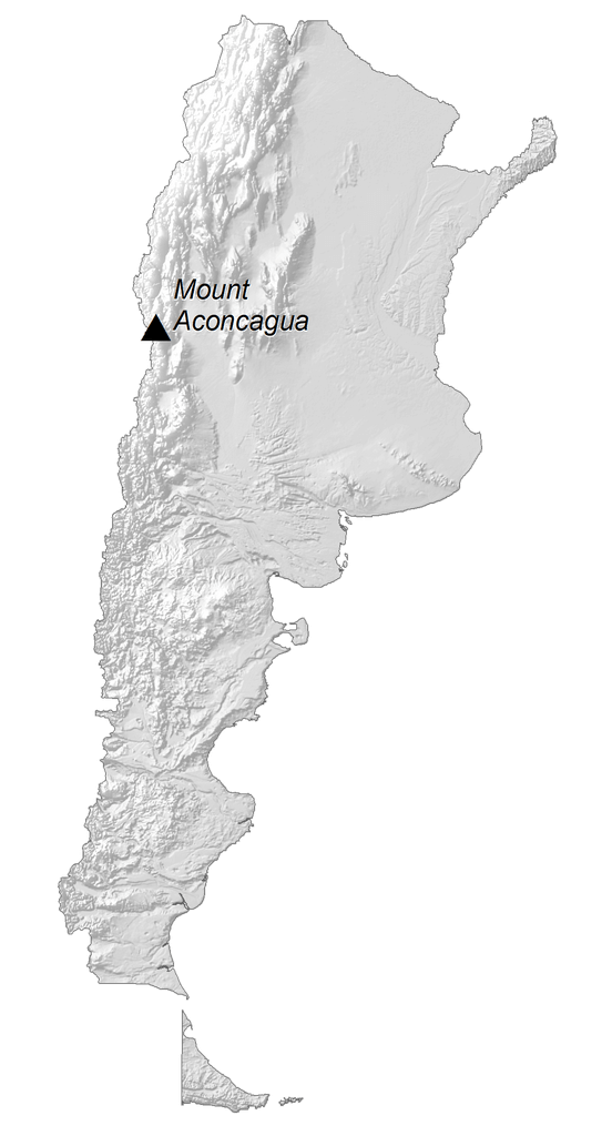 Bản đồ độ cao Argentina