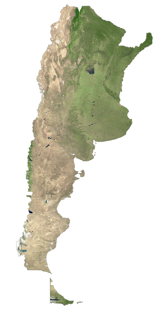 Argentina Bản đồ vệ tinh