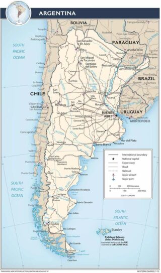 Map of Argentina - Thong Thai Real