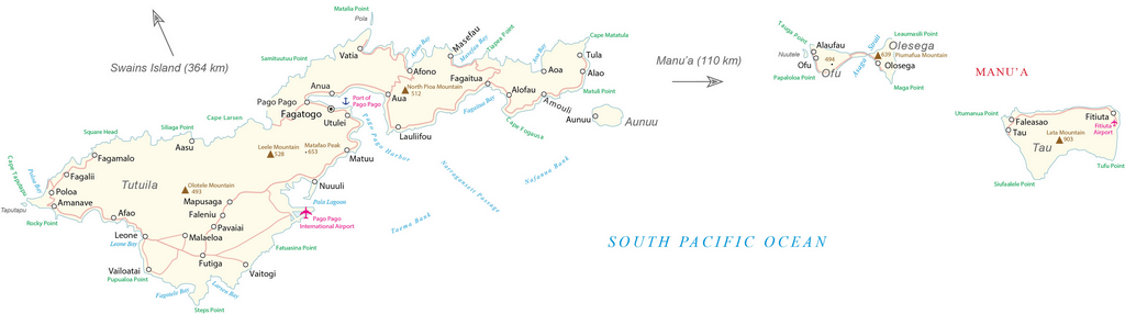 Bản đồ Samoa thuộc Mỹ