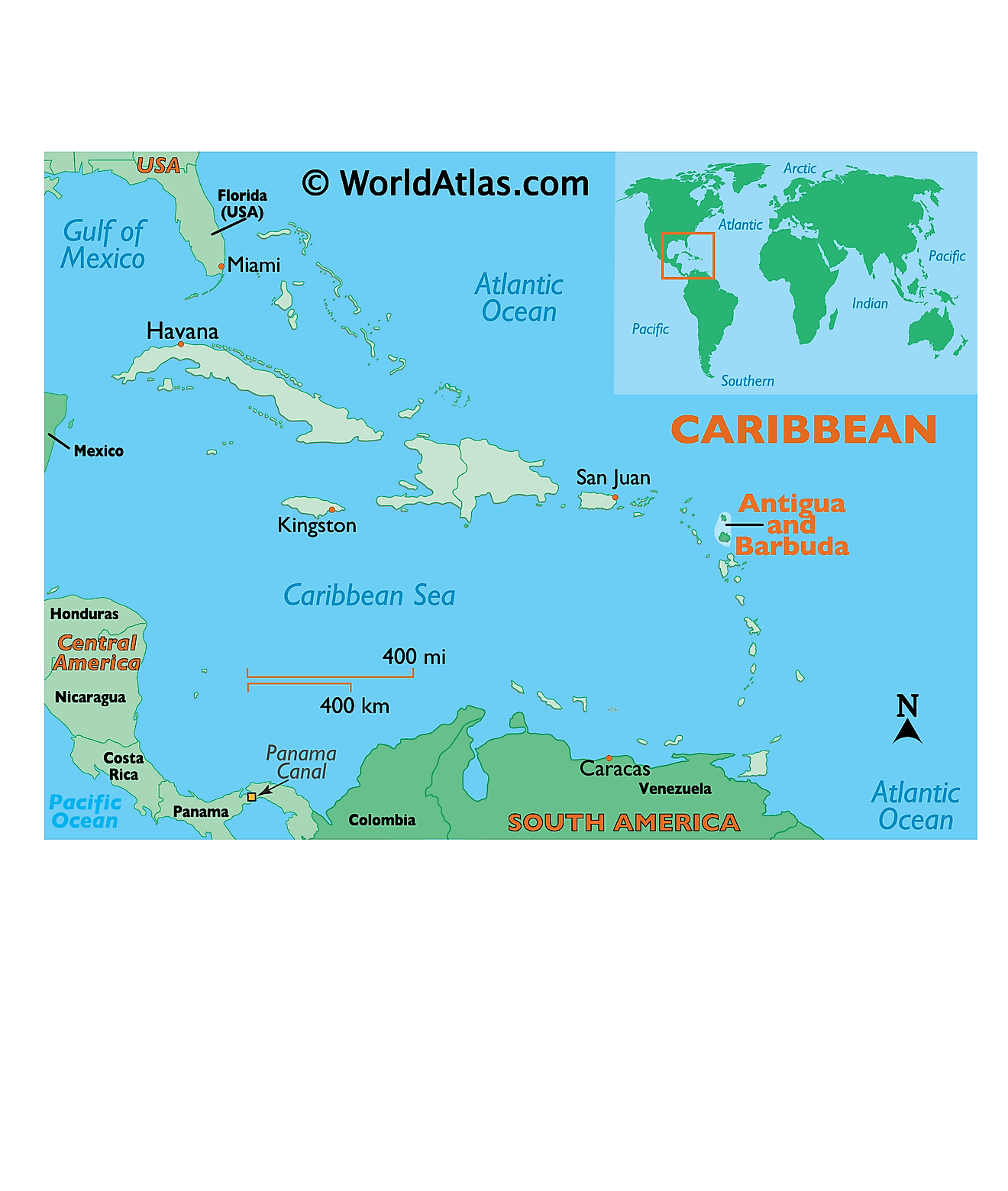 Antigua và Barbuda ở đâu?