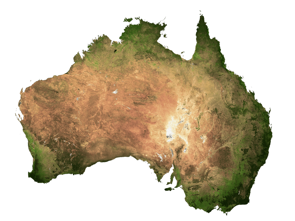 Bản đồ vệ tinh Úc