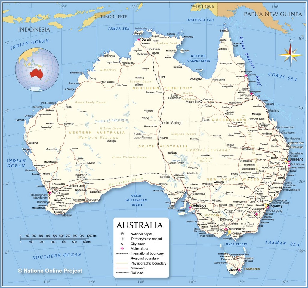 Bản đồ của Úc