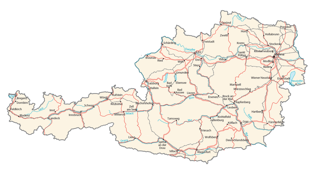 Bản đồ Áo