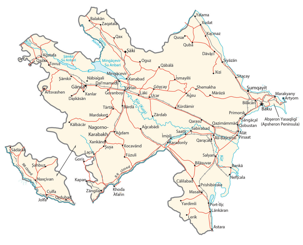 Bản đồ Azerbaijan