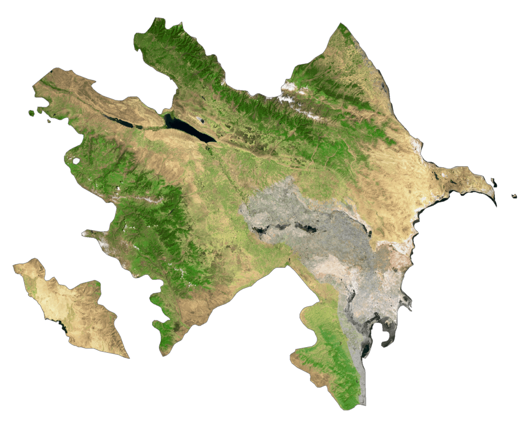 Bản đồ vệ tinh của Azerbaijan