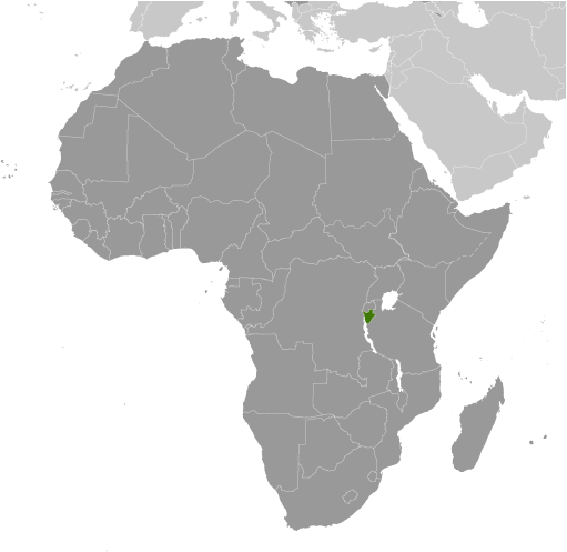 Bản đồ vị trí của Burundi