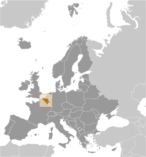 Bản đồ vị trí của nước Bỉ