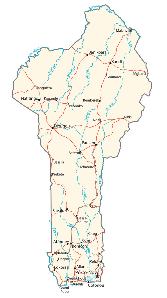 Bản đồ Bénin