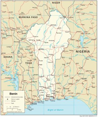 Map of Benin