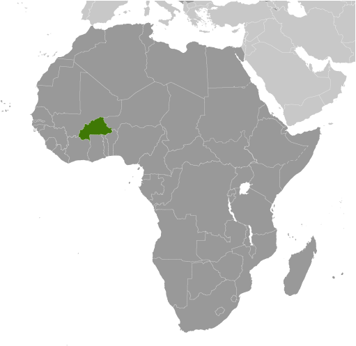 Bản đồ vị trí của Burkina Faso