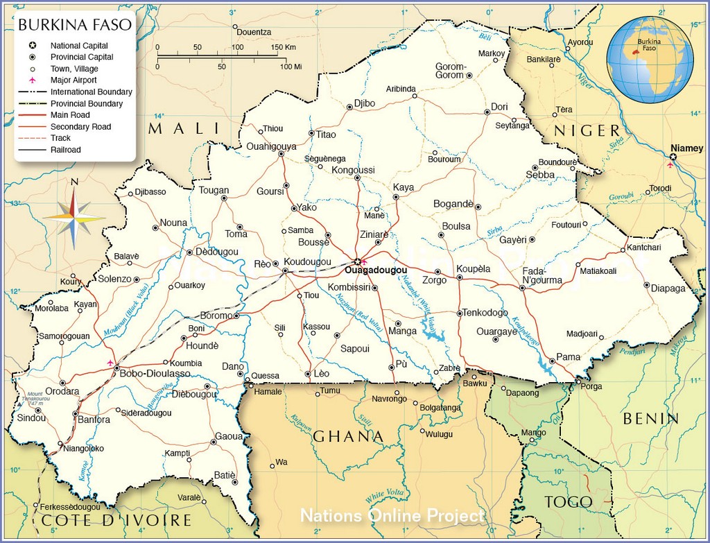 Bản đồ hành chính của Burkina Faso