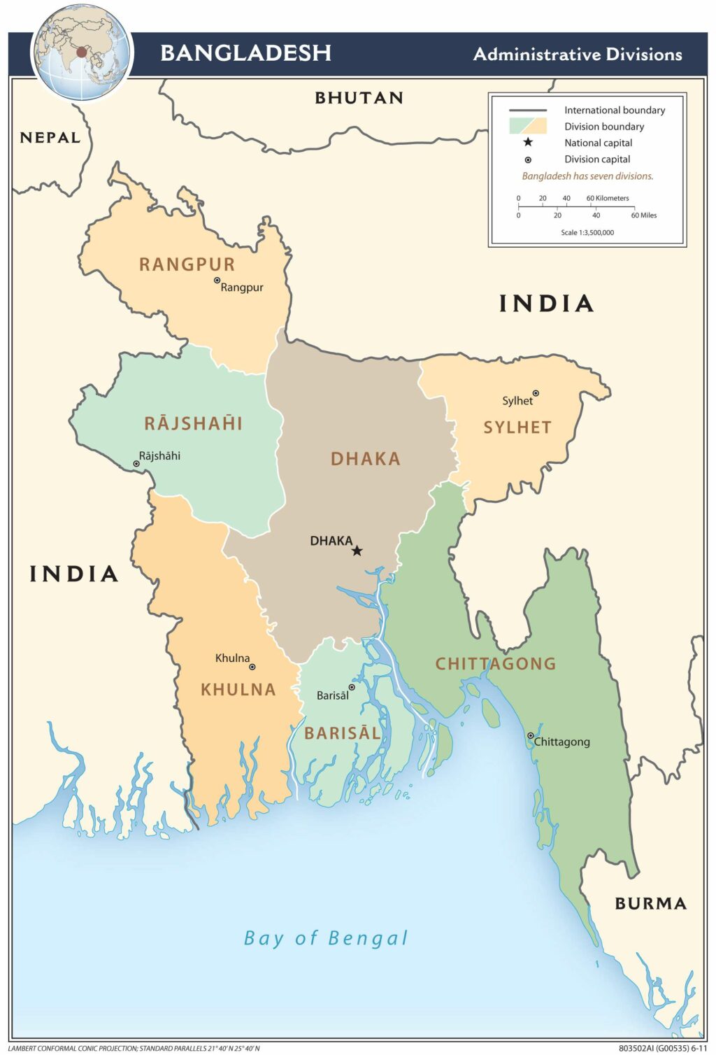 Bản đồ hành chính Bangladesh