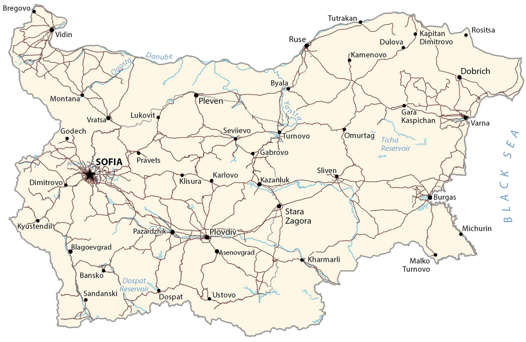 Bản đồ Bulgaria