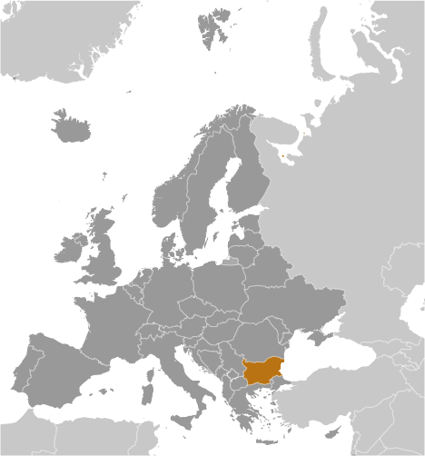 Bản đồ vị trí của Bulgaria