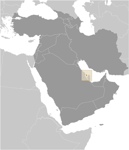 Bản đồ vị trí của Bahrain
