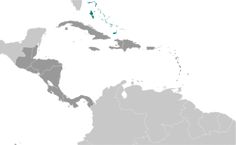 Bản đồ vị trí của Bahamas