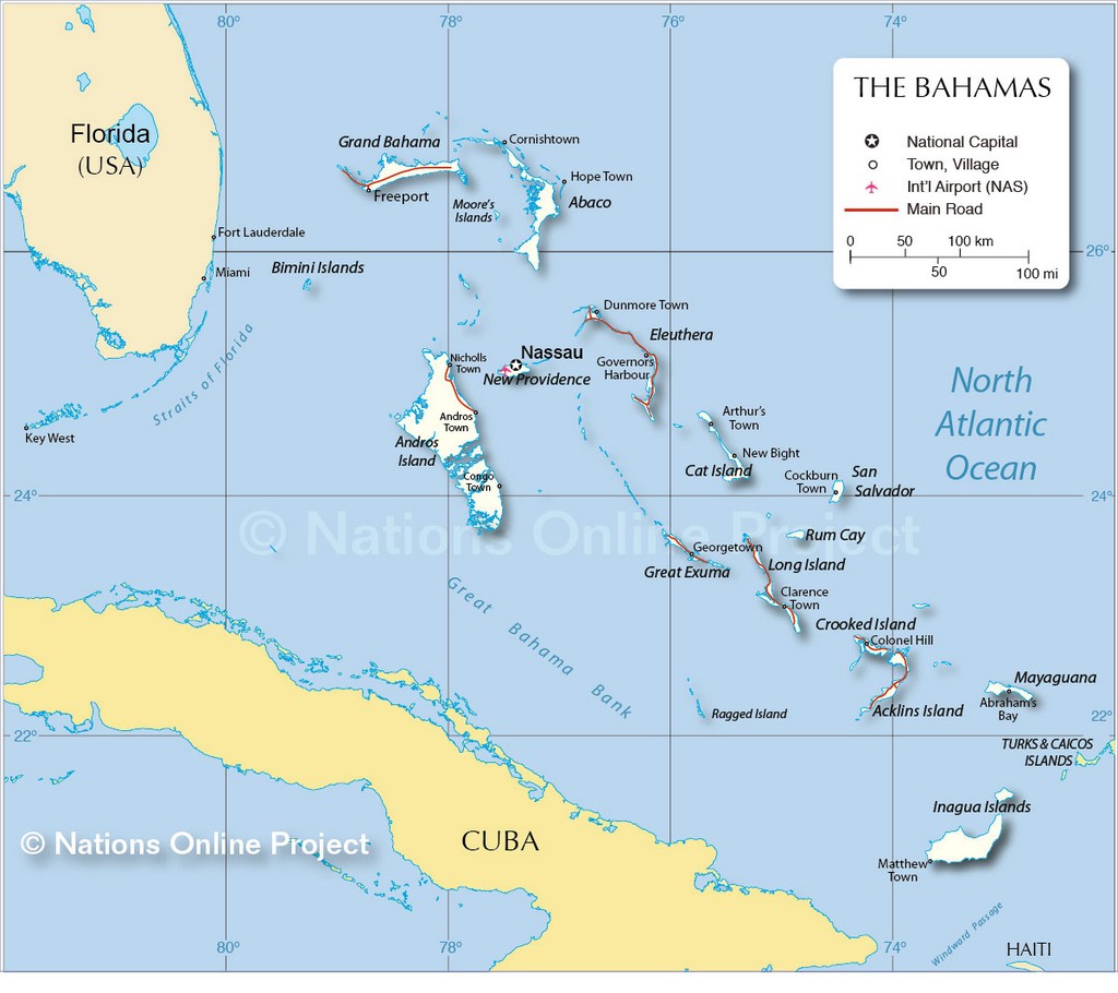 Bản đồ của Bahamas