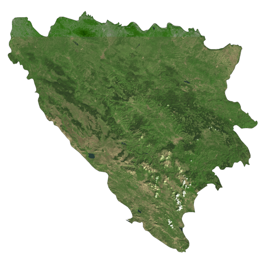 Bản đồ vệ tinh Bosnia và Herzegovina