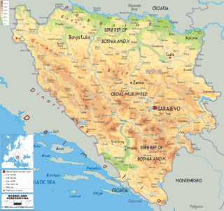 Map of Bosnia & Herz - Thong Thai Real