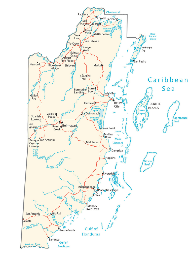 Bản đồ Belize