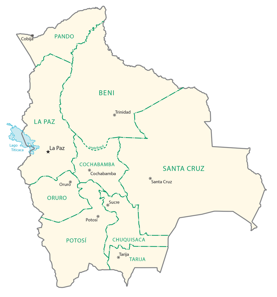 Bản đồ các tỉnh của Bolivia