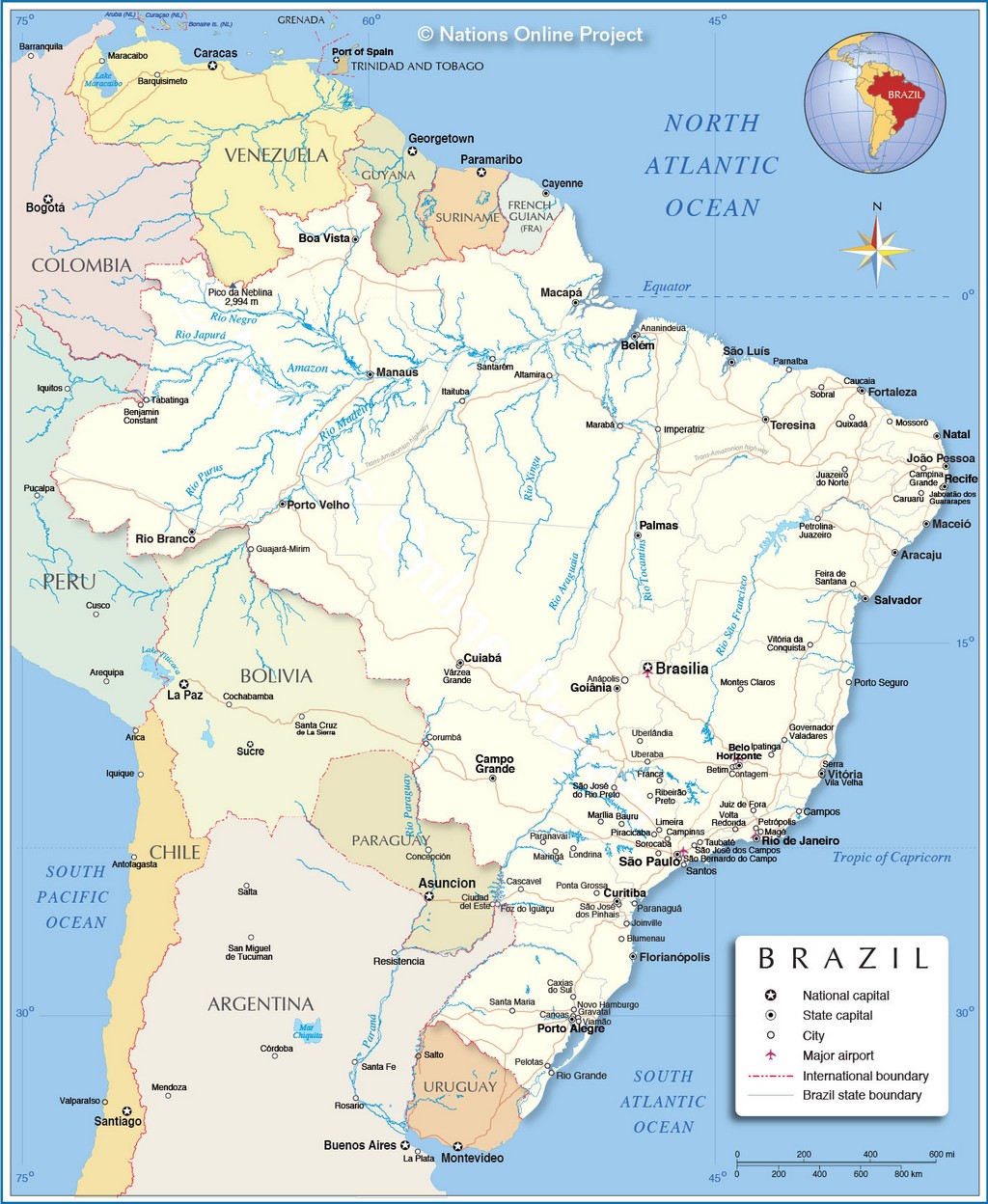 Bản đồ của Brazil