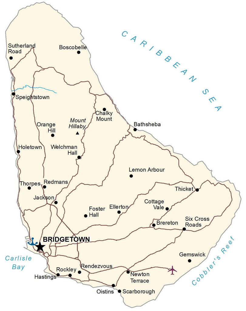 Bản đồ Barbados