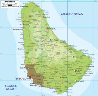 Map of Barbados