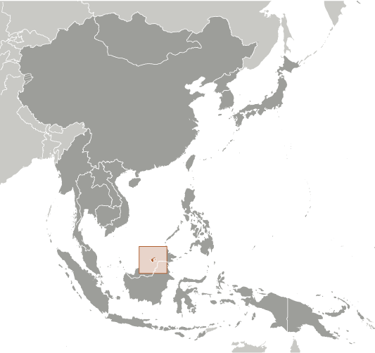 Bản đồ vị trí Brunei