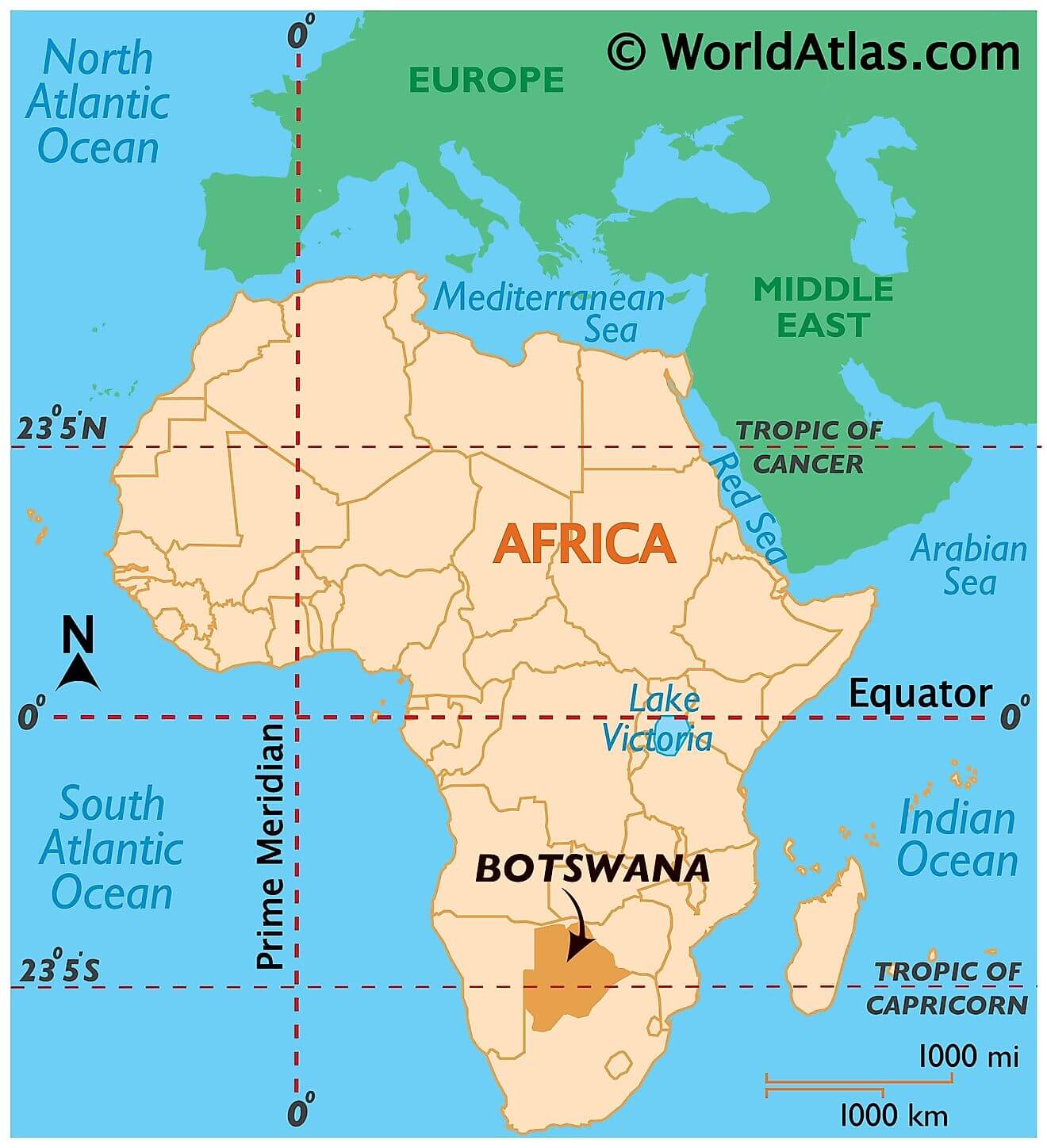 Botswana ở đâu?