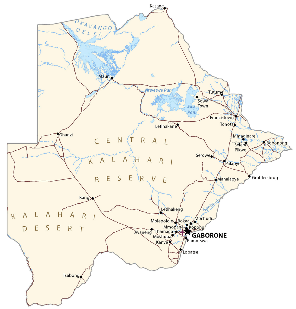 Bản đồ Botswana