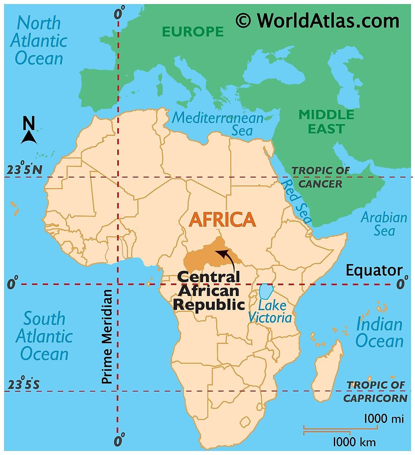 Cộng hòa Trung Phi ở đâu?
