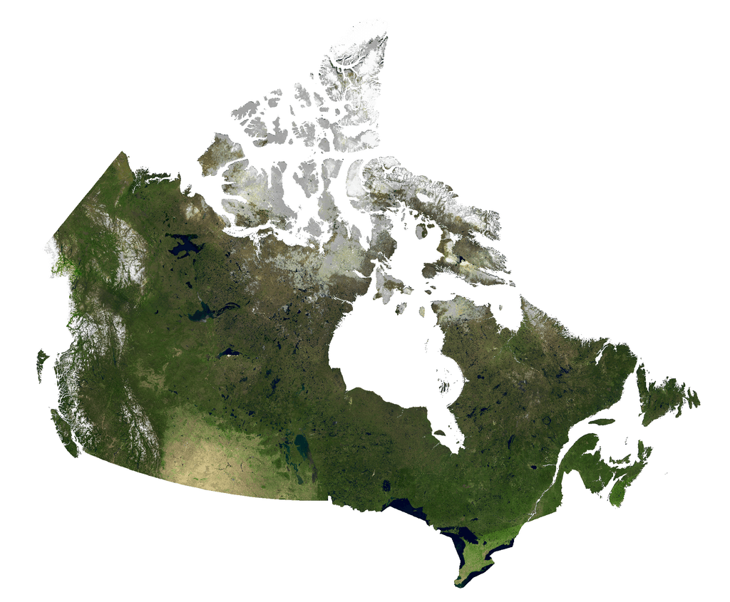 Bản đồ vệ tinh Canada