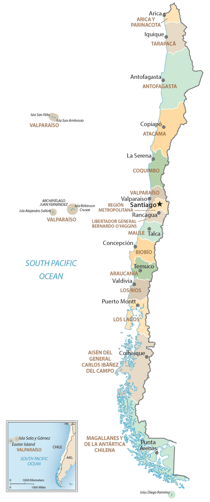 Chile Regions Map