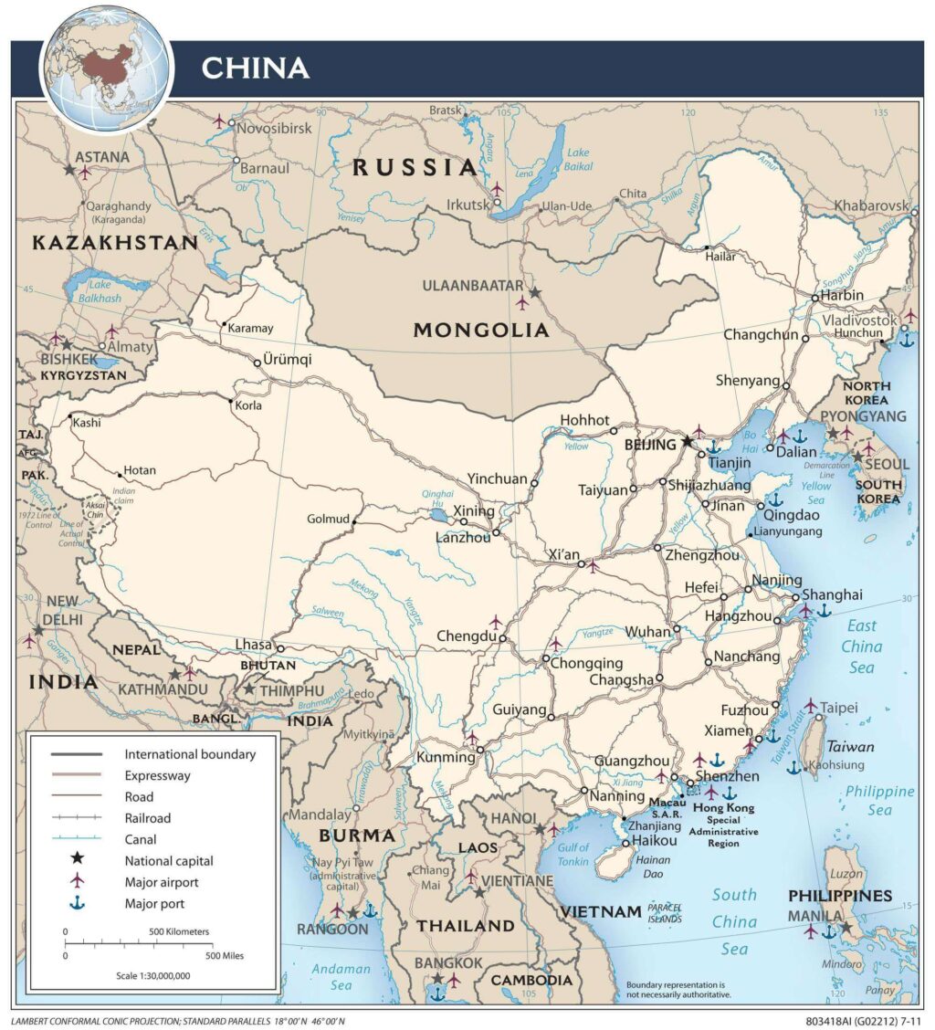 Bản đồ giao thông Trung Quốc