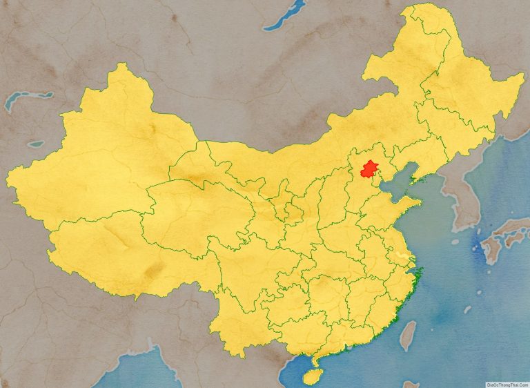 Vị trí địa lý TP Bắc Kinh trên bản đồ Trung Quốc