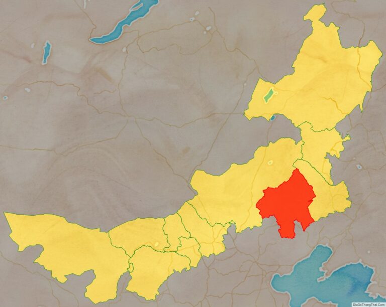 Vị trí địa lý Xích Phong bên trong khu tự trị Nội Mông