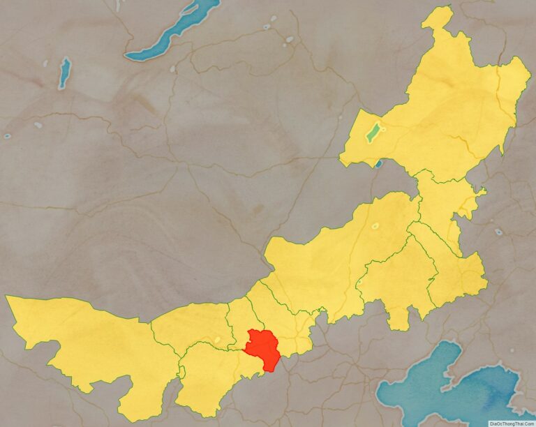 Vị trí địa lý Hohhot bên trong khu tự trị Nội Mông