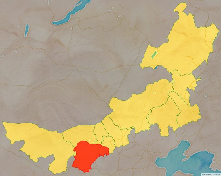 Vị trí địa lý Ordos bên trong khu tự trị Nội Mông