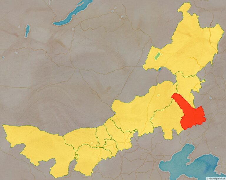 Vị trí địa lý Thông Liêu bên trong khu tự trị Nội Mông