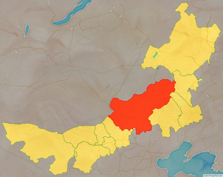 Vị trí địa lý Xilin Gol (Tích Lâm Quách Lặc) bên trong khu tự trị Nội Mông