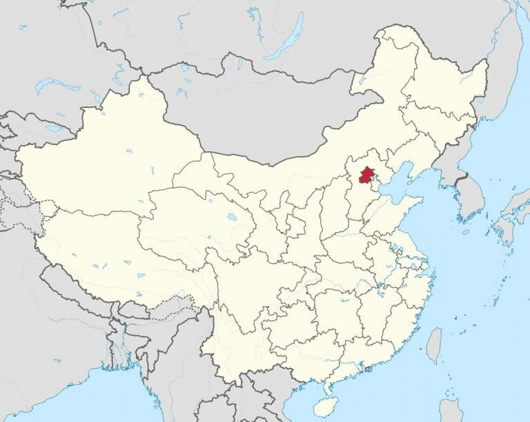 Bản đồ vị trí TP Bắc Kinh
