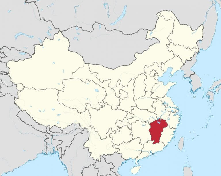 Bản đồ vị trí tỉnh Giang Tây
