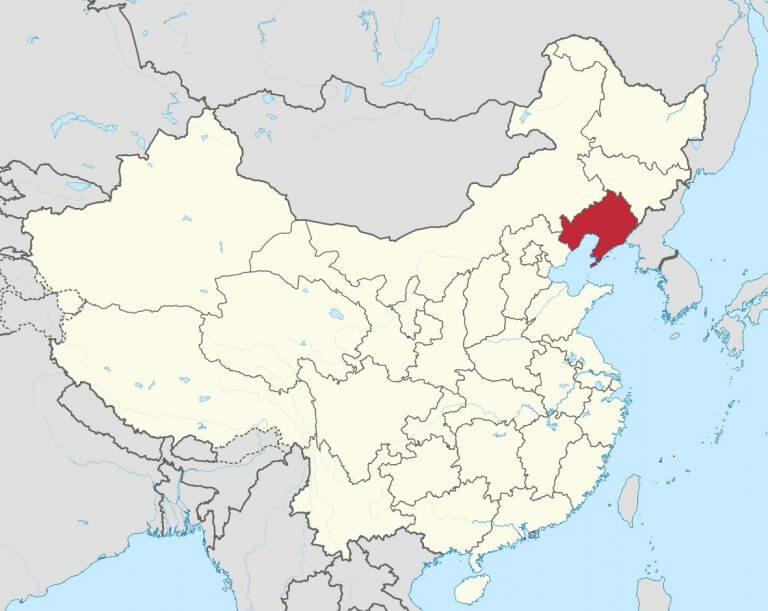 Bản đồ vị trí tỉnh Liêu Ninh