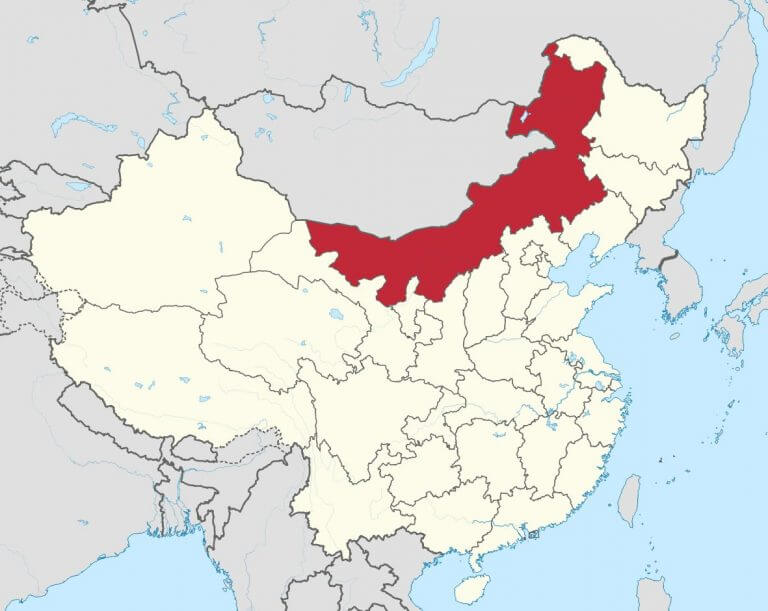 Bản đồ vị trí khu tự trị Nội Mông