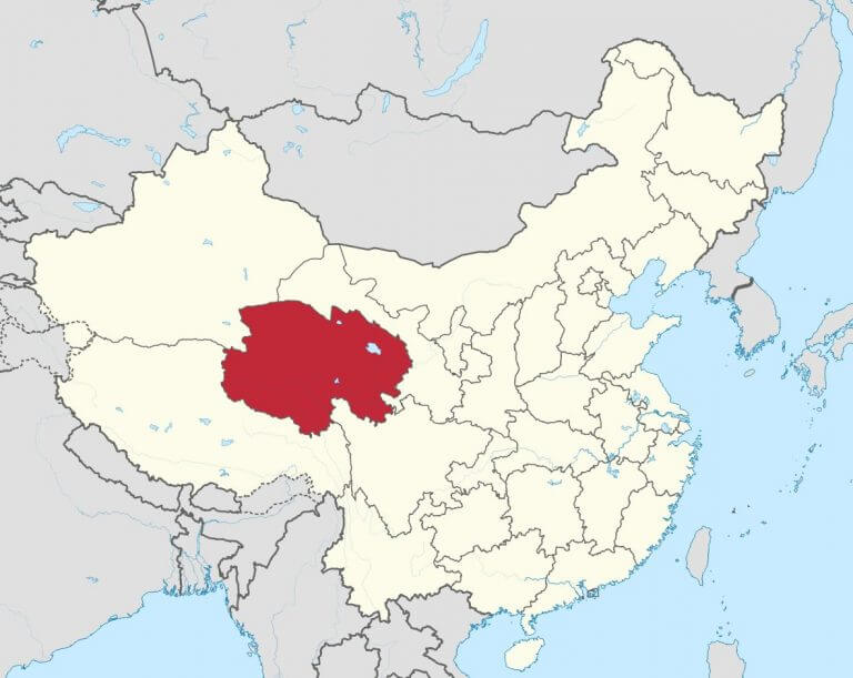 Bản đồ vị trí tỉnh Thanh Hải