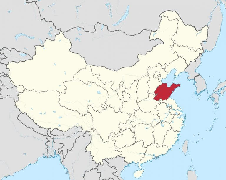 Bản đồ vị trí tỉnh Sơn Đông